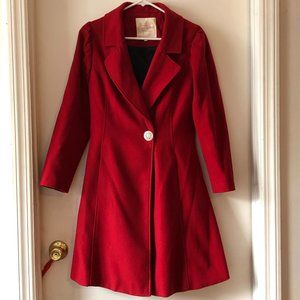 Modcloth Red Coat Size Medium